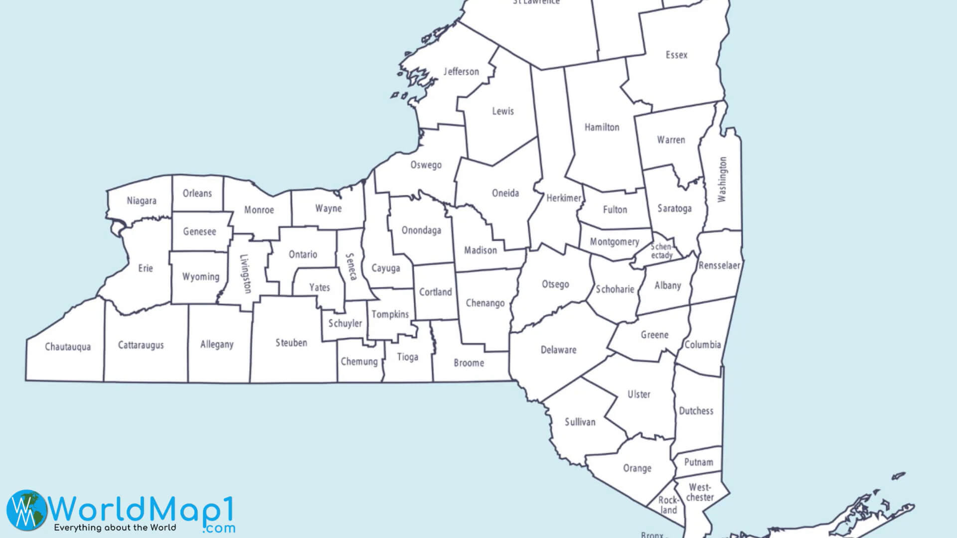 Outline Map of New York State